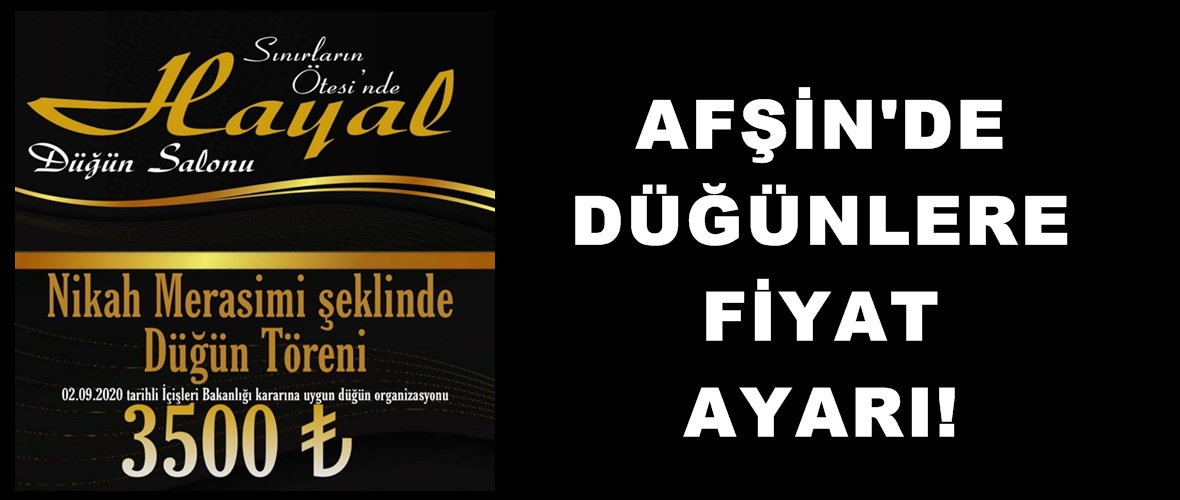 Hayal Düğün Salonundan 1 Saatlik Düğüne Fiyat ayarı!