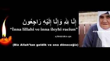 Hatice Sönmez vefat etti.