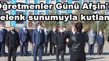 Öğretmenler Günü Afşin’de Çelenk sunumuyla kutlandı!