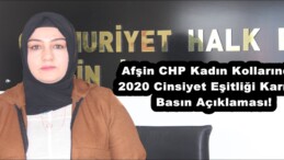 Afşin CHP Kadın Kollarından 2020 Cinsiyet Eşitliği Karnesi Basın Açıklaması!