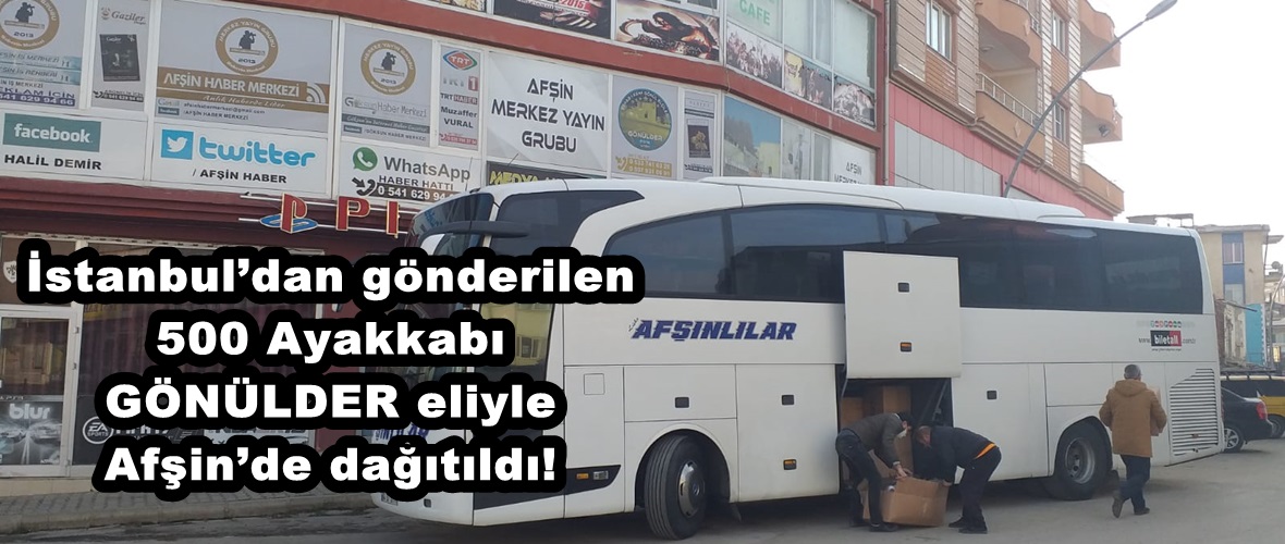 İstanbul’dan gönderilen 500 Ayakkabı GÖNÜLDER eliyle Afşin’de dağıtıldı!