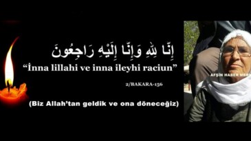 Güccük (Rahime) Öner vefat etti.
