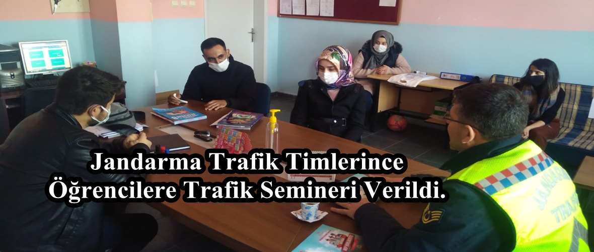 Jandarma Trafik Timlerince Okullarda Öğrencilere Trafik Semineri Verildi.