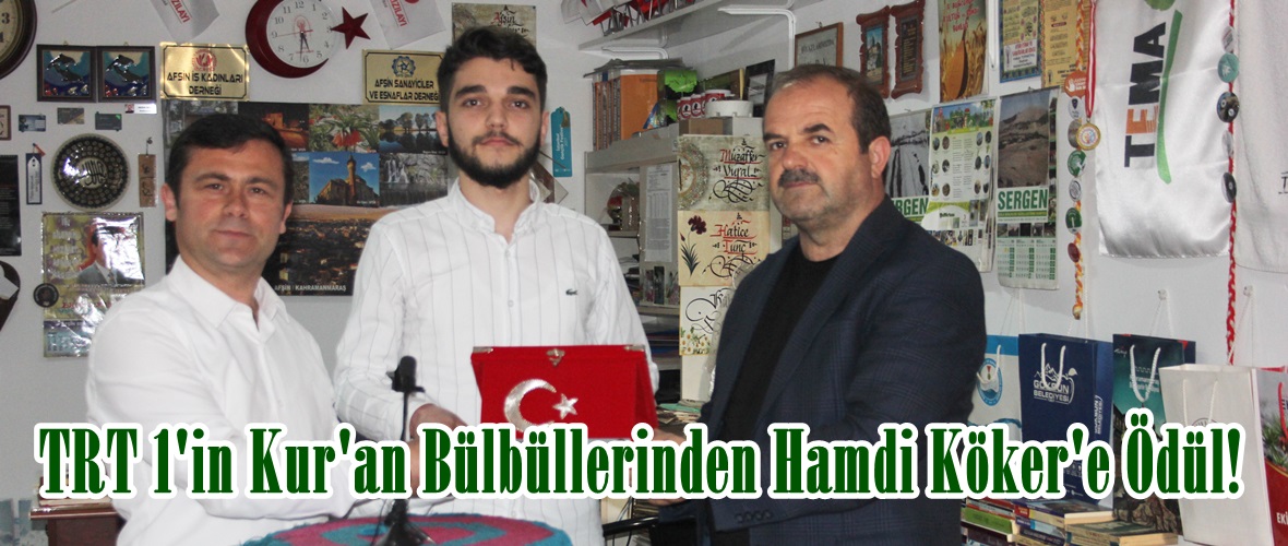 TRT 1’in Kur’an Bülbüllerinden Hamdi Köker’e Ödül!