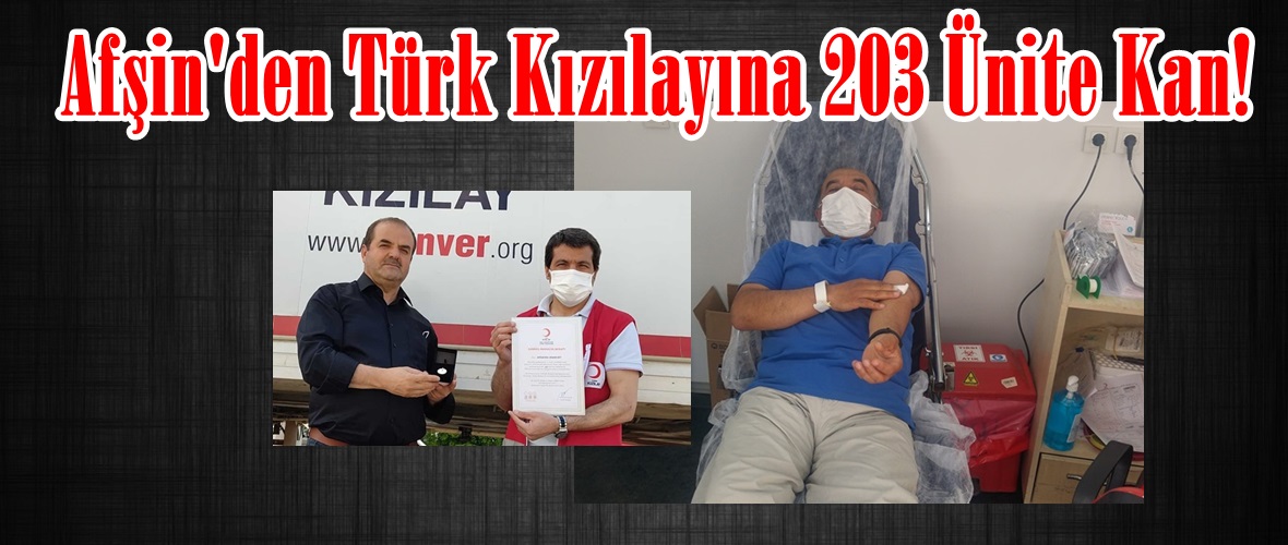 Afşin’den Türk Kızılayına 203 Ünite Kan!