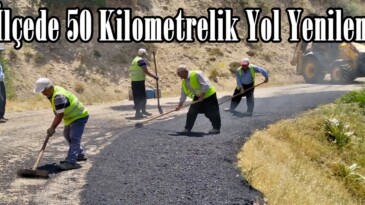 3 İlçede 50 Kilometrelik Yol Yenilendi.