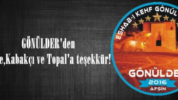 GÖNÜLDER’den Böke,Kabakçı ve Topal’a teşekkür!