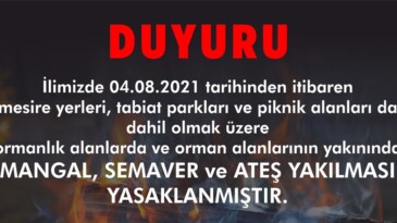 Orman Yangınlarına Ateş Tedbiri!