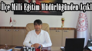 Afşin İlçe Milli Eğitim Müdürlüğünden Açıklama!