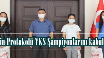 Afşin Protokolü YKS Şampiyonlarını kabul etti.