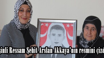 Afşinli Ressam Şehit Arslan Akkaya’nın resmini çizdi.