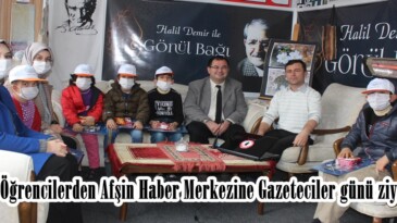 Özel Öğrencilerden Afşin Haber Merkezine Gazeteciler günü ziyareti.
