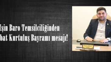 Afşin Baro Temsilciliğinden 12 Şubat Kurtuluş Bayramı mesajı!