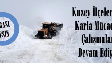 Kuzey İlçelerinde Karla Mücadele Çalışmaları Devam Ediyor.