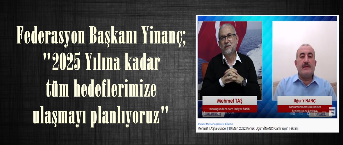 Federasyon Başkanı Yinanç; “2025 Yılına kadar tüm hedeflerimize ulaşmayı planlıyoruz”