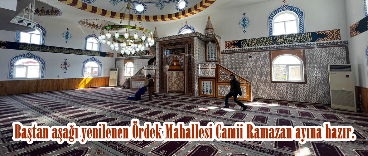 Baştan aşağı yenilenen Ördek Mahallesi Camii Ramazan ayına hazır.