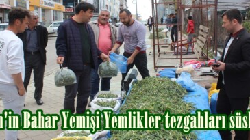 Afşin’in Bahar Yemişi Yemlikler tezgahları süslüyor.