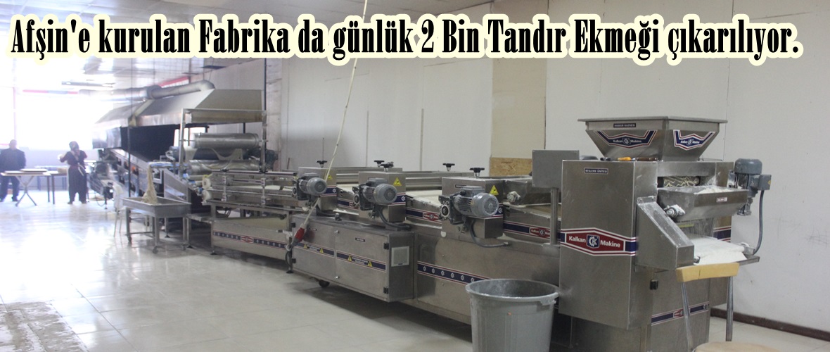 Afşin’e kurulan Fabrika da günlük 2 Bin Tandır Ekmeği çıkarılıyor.