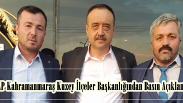 TAHAP Kahramanmaraş Kuzey İlçeler Başkanlığından Basın Açıklaması.