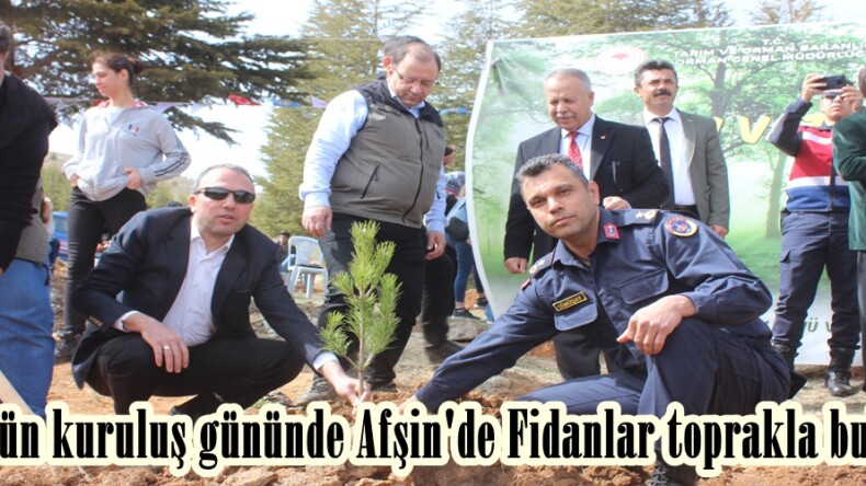 KSÜ’nün kuruluş gününde Afşin’de Fidanlar toprakla buluştu.