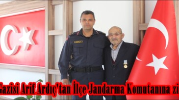 Kore Gazisi Arif Ardıç’tan İlçe Jandarma Komutanına ziyaret!