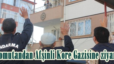 Komutandan Afşinli Kore Gazisine ziyaret.