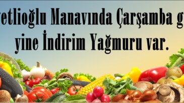 Büğetlioğlu Manavında Çarşamba günü yine İndirim Yağmuru var.