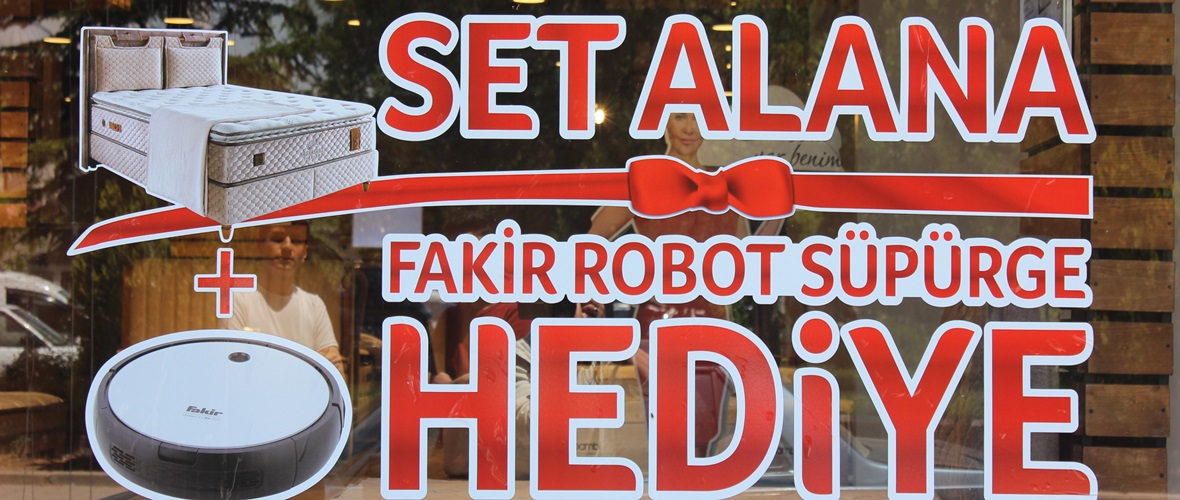 BAMBİ Yatak’ta Robot Süpürge Hediye Kampanyası.