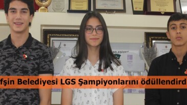 Afşin Belediyesi LGS Şampiyonlarını ödüllendirdi.