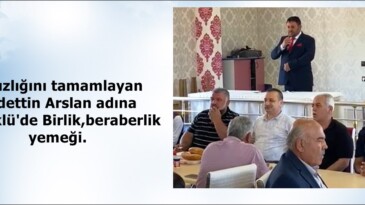 Hafızlığını tamamlayan Sadettin Arslan adına Hüyüklü’de Birlik,beraberlik yemeği.