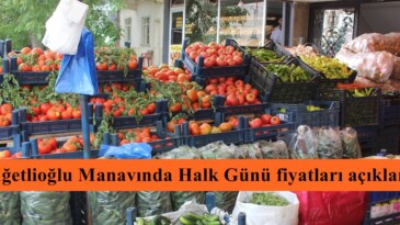 Büğetlioğlu Manavında Halk Günü fiyatları açıklandı.