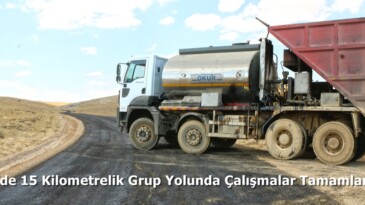 Afşin’de 15 Kilometrelik Grup Yolunda Çalışmalar Tamamlanıyor.