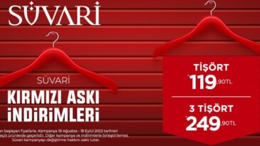 Kırmızı Askı İndirimleri başladı. Elbistan SÜVARİ sizleri bekliyor.