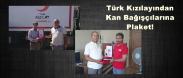 Türk Kızılayından Kan Bağışçılarına Plaket!