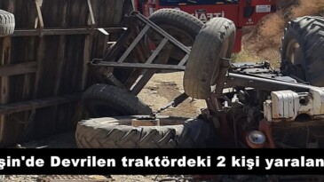 Afşin’de Devrilen traktördeki 2 kişi yaralandı.