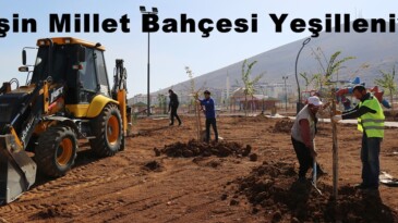 Afşin Millet Bahçesi Yeşilleniyor.
