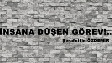 İNSANA DÜŞEN GÖREV!..