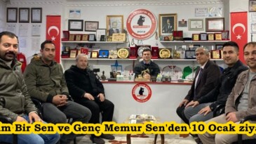 Eğitim Bir Sen, Genç Memur Sen ve İlim Yayma Cemiyetinden 10 Ocak ziyareti.