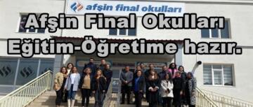 Afşin Final Okulları Eğitim-Öğretime hazır.