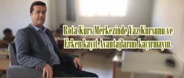 Rota Kurs Merkezinde Yaz Kursunu ve Erken kayıt Avantajlarını kaçırmayın.