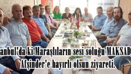 İstanbul’da ki Maraşlıların sesi soluğu MAKSAD’dan Afşinder’e hayırlı olsun ziyareti.