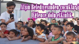Afşin Belediyesinden çocuklar için Eğlence dolu etkinlik.
