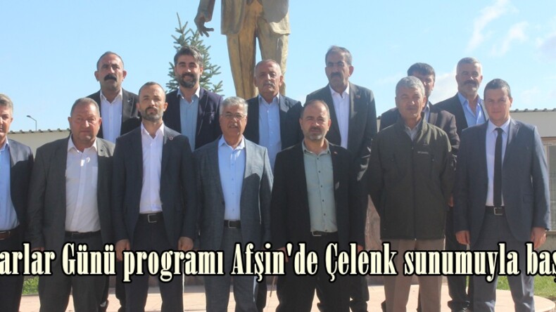 Muhtarlar Günü programı Afşin’de Çelenk sunumuyla başladı.