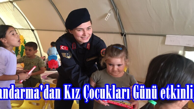 Jandarma’dan Kız Çocukları Günü etkinliği.