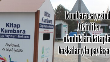 Kumbara sayesinde Afşinliler okudukları kitapları başkalarıyla paylaşacak!