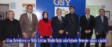 Afşin Belediyesi ve Milli Eğitim Müdürlüğü işbirliğinde Deneme sınavı yapıldı.