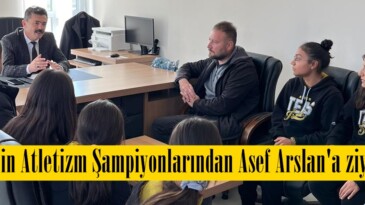 Afşin’in Atletizm Şampiyonlarından Asef Arslan’a ziyaret.