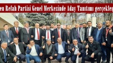 Yeniden Refah Partisi Genel Merkezinde Aday Tanıtımı gerçekleştirildi.