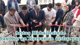 Arıtaş Mahallesinde 4-6 Yaş Kur’an Kursunun açılışı yapıldı.