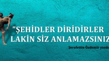  “ŞEHİDLER  DİRİDİRLER LAKİN SİZ ANLAMAZSINIZ!”